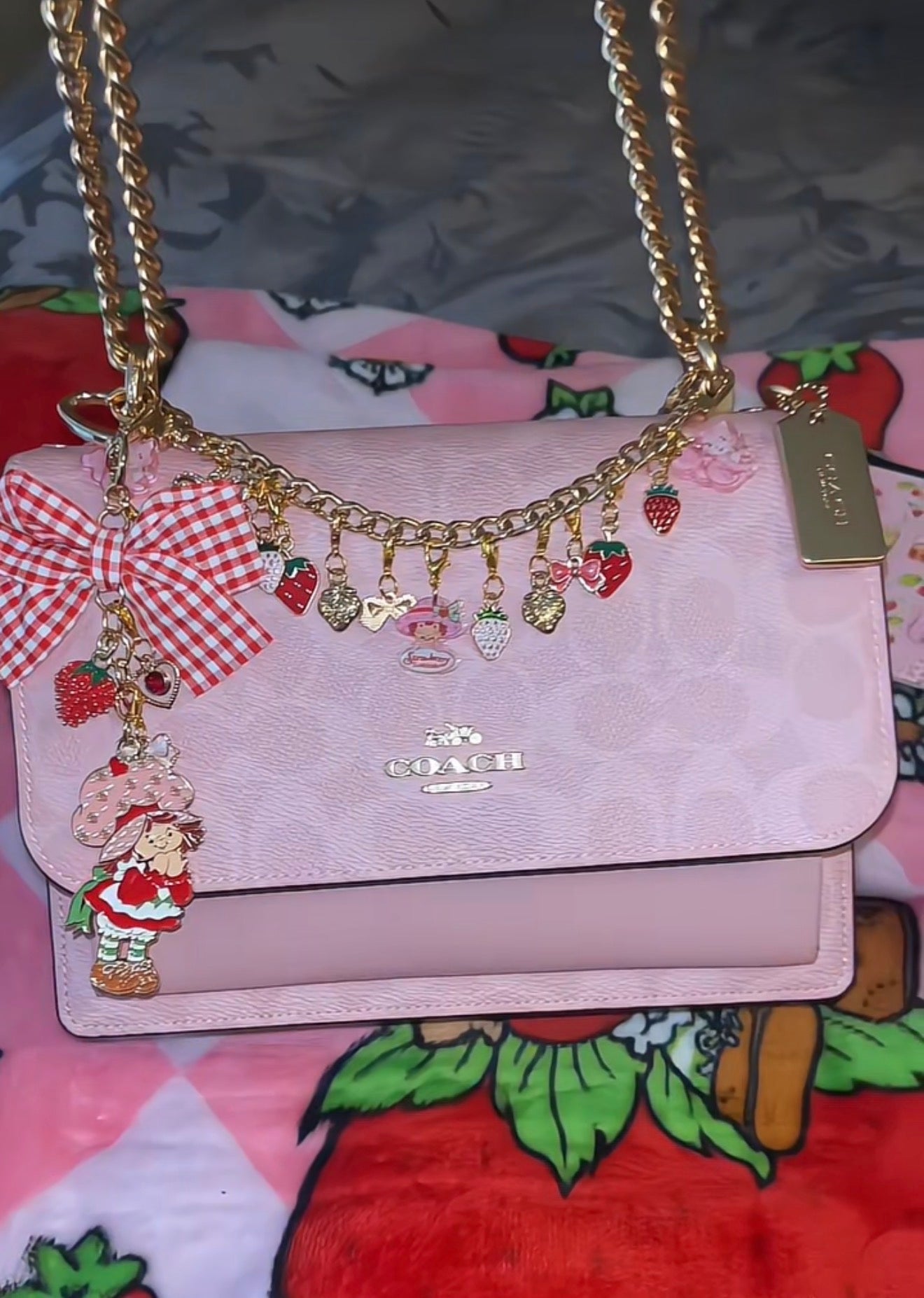 Pink Strawberry Shortcake Coach Bag